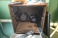 The cabinet inside